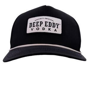 Deep Eddy Vodka Trucker Snapback Hat Men's Adjustable Black White Rope Patch Cap